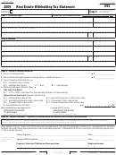 Fillable California Form 593 - Real Estate Withholding Tax Statement - 2009 Printable pdf