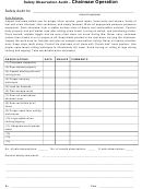 Safety Observation Audit Form - Chainsaw Operation