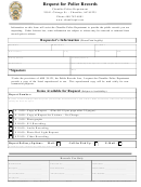 Request For Police Records Form - Chandler Police Department