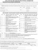 Iowa Athletic Pre-participation Physical Examination Form