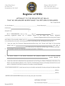 Register Of Wills - Affidavit Form To The Register Of Wills That No Delaware Inheritance Tax Return Is Required