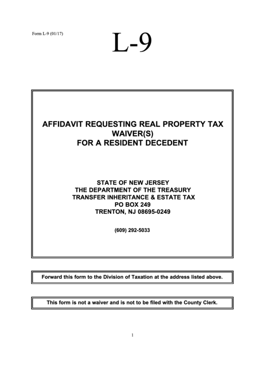 fillable-form-l-9-affidavit-requesting-real-property-tax-waiver-s-for