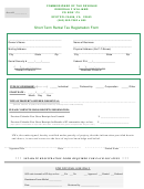 Short Term Rental Tax Registration Form - Spotsylvania