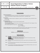 Form Ap-222 - Texas Registration For Motor Vehicle Related Finance Company - 2004
