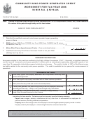 Community Wind Power Generator Credit Worksheet For Tax Year 2006 Form