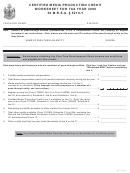 Certified Media Production Credit Worksheet For Tax Year - 2006