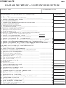 Form 106 Cr - Colorado Partnership - S Corporation Credit - 2004