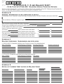 Form 203 Sch - Schedules B, C, D And Balance Sheet - Oklahoma