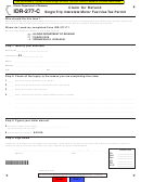 Form Idr-277-c - Claim For Refund Single Trip Interstate Motor Fuel Use Tax Permit (2010)
