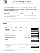 2014-15 Physical Fitness Test(pft) Request For Student Scores Correction Form