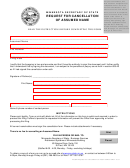 Request For Cancellation Of Assumed Name - Minnesota Secretary Of State - 2007