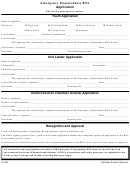 Emergency Preparedness Application Form