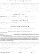 Personal Property (boat/motor) Proration Form