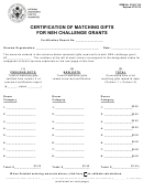 Fillable Certification Of Matching Gifts For Neh Challenge Grants Form Printable pdf