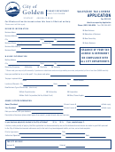 Sales/use Tax License Application Form - City Of Golden - 2008