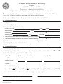 Questionnaire Regarding Activities In Arizona Form - Arizona Department Of Revenue