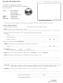Form Dlc-1 - Articles Of Organization For Domestic Limited Liability Company Form - State Of Montana - Secretary Of State
