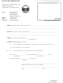 Form Anp-1 - Application For Reservation Of Name Form - State Of Montana - Secretary Of State