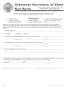 Notice Of Change Of Registered Agent Information Form - Arkansas Secretary Of State