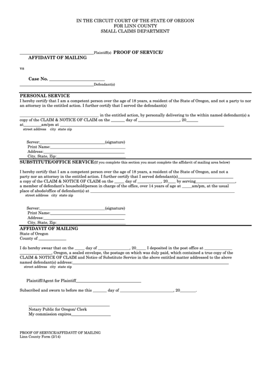 Small Claims Department Form printable pdf download