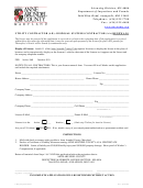 Utility & Disposal Systems Contractors License Renewal Application Form - Anne Arundel County, Maryland