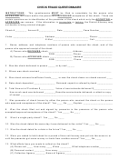 Check Fraud Questionnaire Template