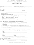 Business Questionnaire Form Printable pdf