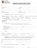 Modification Application Form - Anne Arundel County Maryland