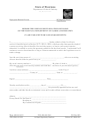 Claim For Survivor's Silicosis Benefits Form - State Of Montana - Department Of Labor & Industry