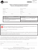 Form Ucm-1 - Report Of Property Presumed Unclaimed Trust For Unlocatable Mineral Owners - Department Of Revenue, State Of Montana