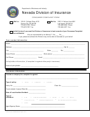 Consumer Complaint Form - Nevada Division Of Insurance