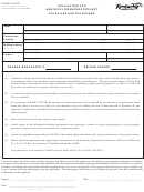 Form 51a291 - Application For Kentucky Signature Project Sales And Use Tax Refund