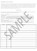Sample Case Notes Form