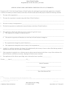 Form B-10 - Application For Amended Certificate Of Authority