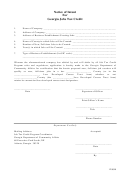 Notice Of Intent For Georgia Jobs Tax Credit Form