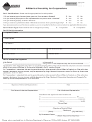 Ina-ct - Affidavit Of Inactivity For Corporations Form 2012