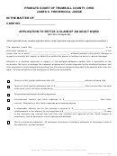 Form 22.5 - Application To Settle A Claim Of An Adult Ward