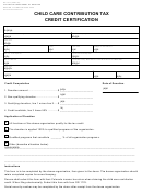 Form Dr 1317 - Child Care Contribution Tax Credit Certification