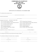 Form Ssw-266 - Certificate Of Withdrawal Of Assumed Name