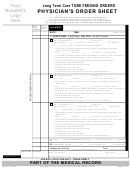 Long Term Care Tube Fe Order Trackereding Orders - Physician's Order Sheet