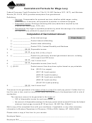Garnishment Formula For Wage Levy Form