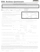Residence Questionnaire Template