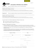 Form Atl - Assumption Of Montana Tax Liabilities Form - 2012