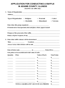 Application For Conducting A Raffle Form - Adams County, Illinois