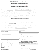 Verification Of Identity And Statement Of Educational Purpose Form