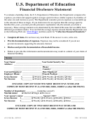 Form V03 - Financial Disclosure Statement - U.s. Department Of Education