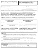 Scholarship Service Placement Request For Department Transfer Form