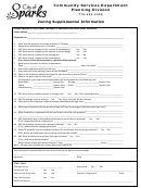 Supplemental Zoning Information Form - Community Services Department Planning Division, City Of Sparks