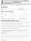 Emergency Contact/medical Consent Form