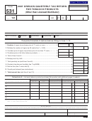 Fillable Form 531 - Oregon Quarterly Tax Return For Tobacco Products - 2007 Printable pdf